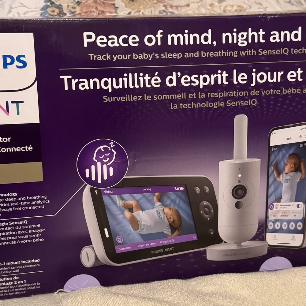 Philips Avent Baby Monitor with SenseIQ Technology New
